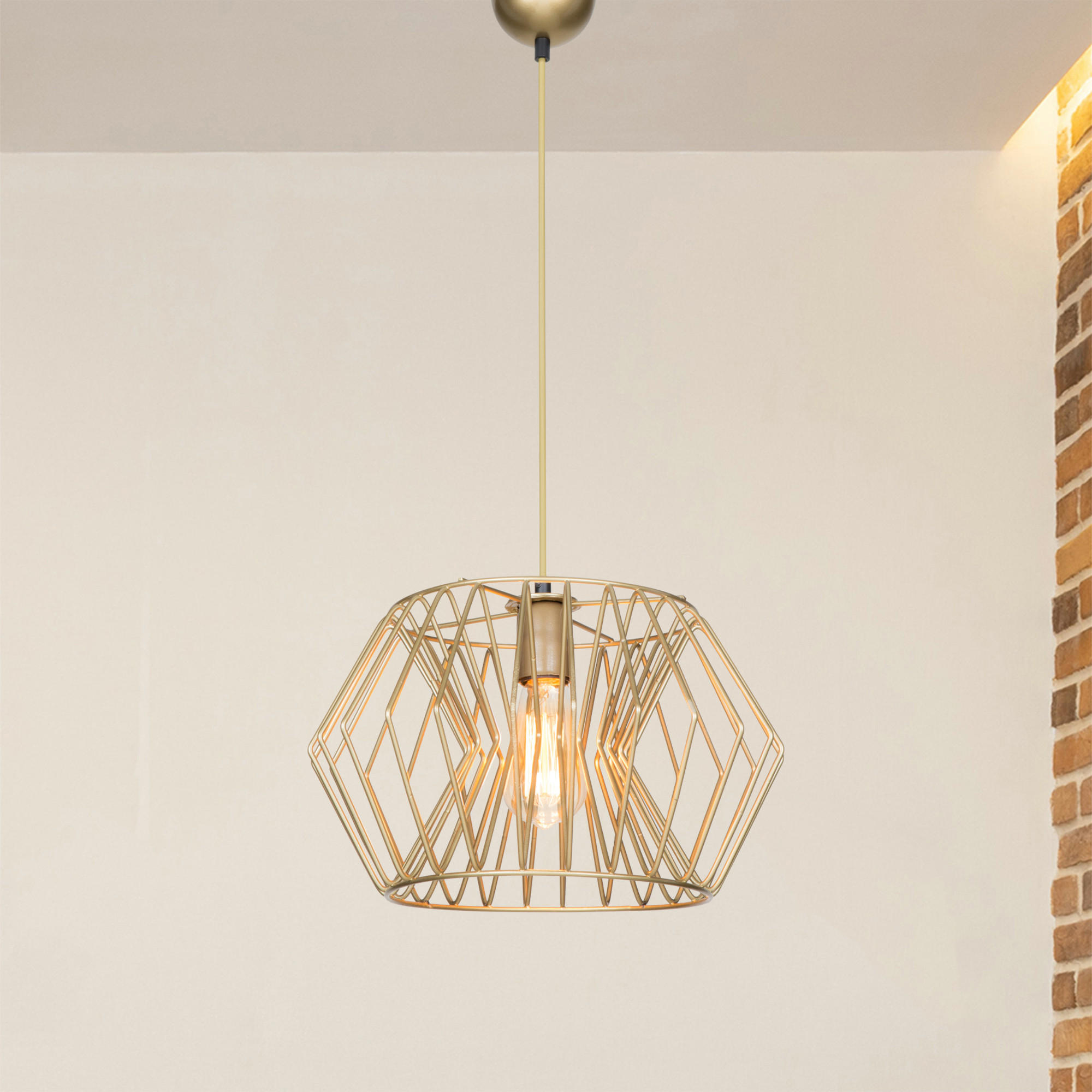 HÄNGELEUCHTE Bournemouth - Bronzefarben, Metall (35/35/76cm) - lux.pro