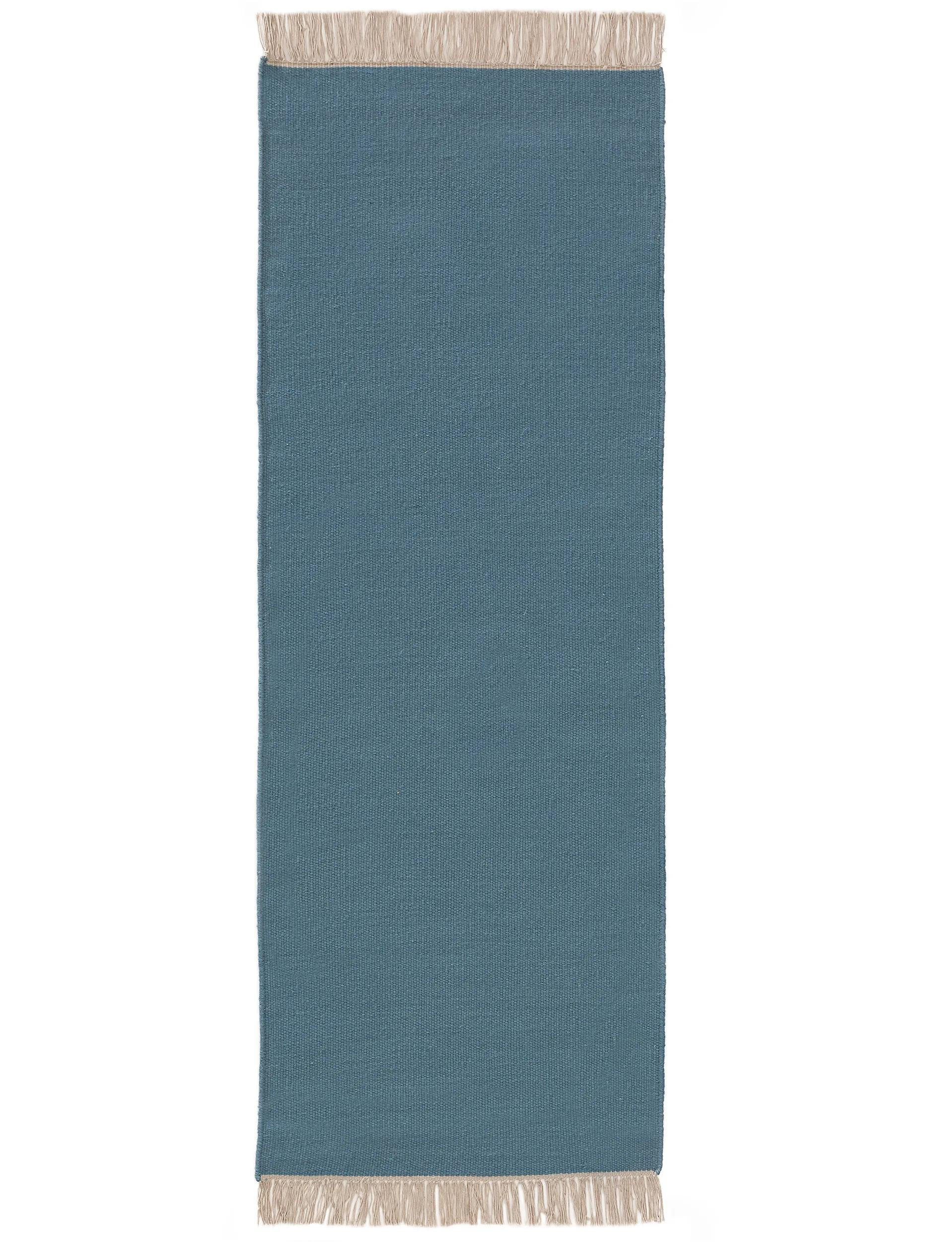 benuta Teppich Hellblau 80x250 cm