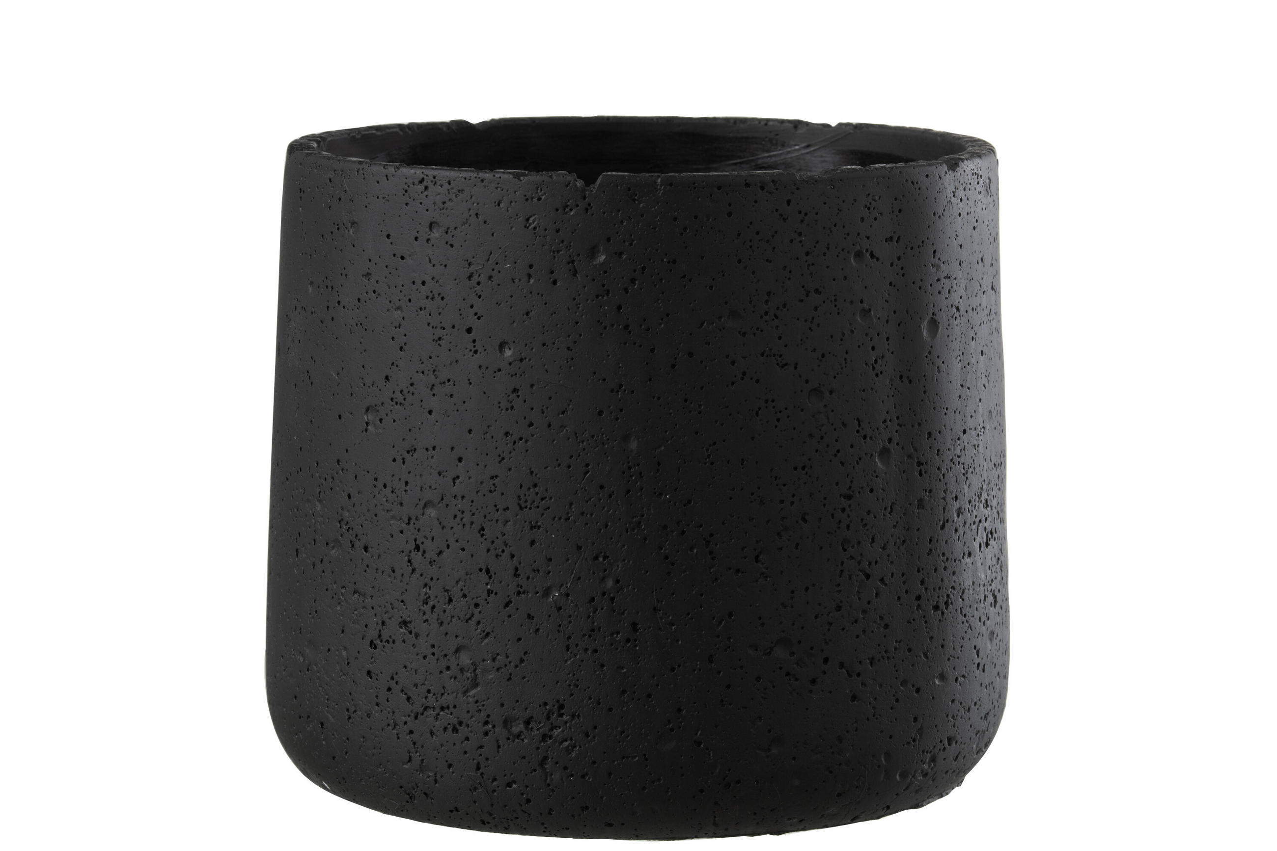 BLUMENTOPF POTINE - Töpferei - Schwarz - L - Ø 19 cm - Schwarz, Keramik (19/17cm) - J-Line