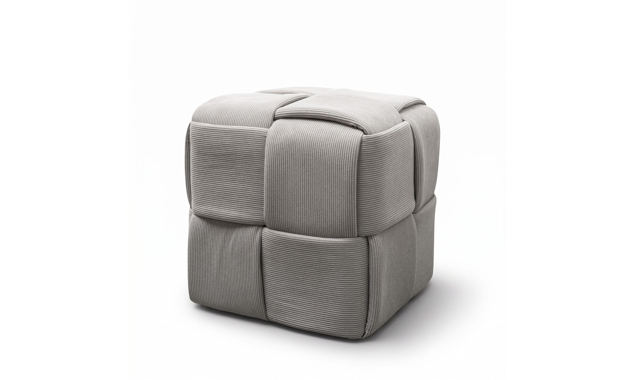 HOCKER CUBETTO 38/38/38 cm Grau - Grau, Textil (38/38/38cm) - Lookway