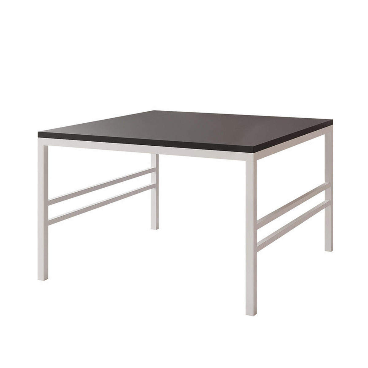 COUCHTISCH FORMA 70/70 cm Quadrat, Weiß / Schwarz matt - Schwarz/Weiß, Metall (70/70/46cm) - Idohome