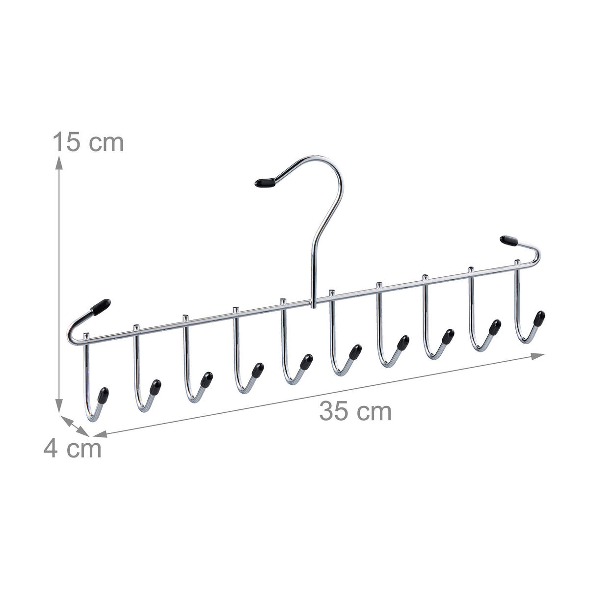 3XDRŽIAK na opasky - strieborná, kov/plast (34.5/4/1.5cm) - Relaxdays