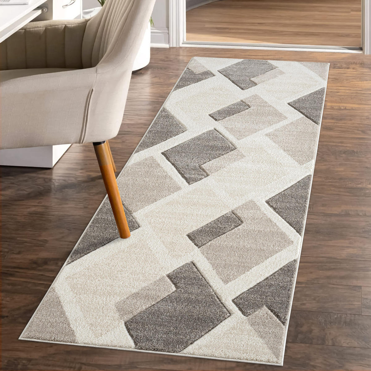 KURZFLOR-TEPPICH Bonito 7167 Braun 80x300 cm - Braun, Textil (80/300cm) - carpet city