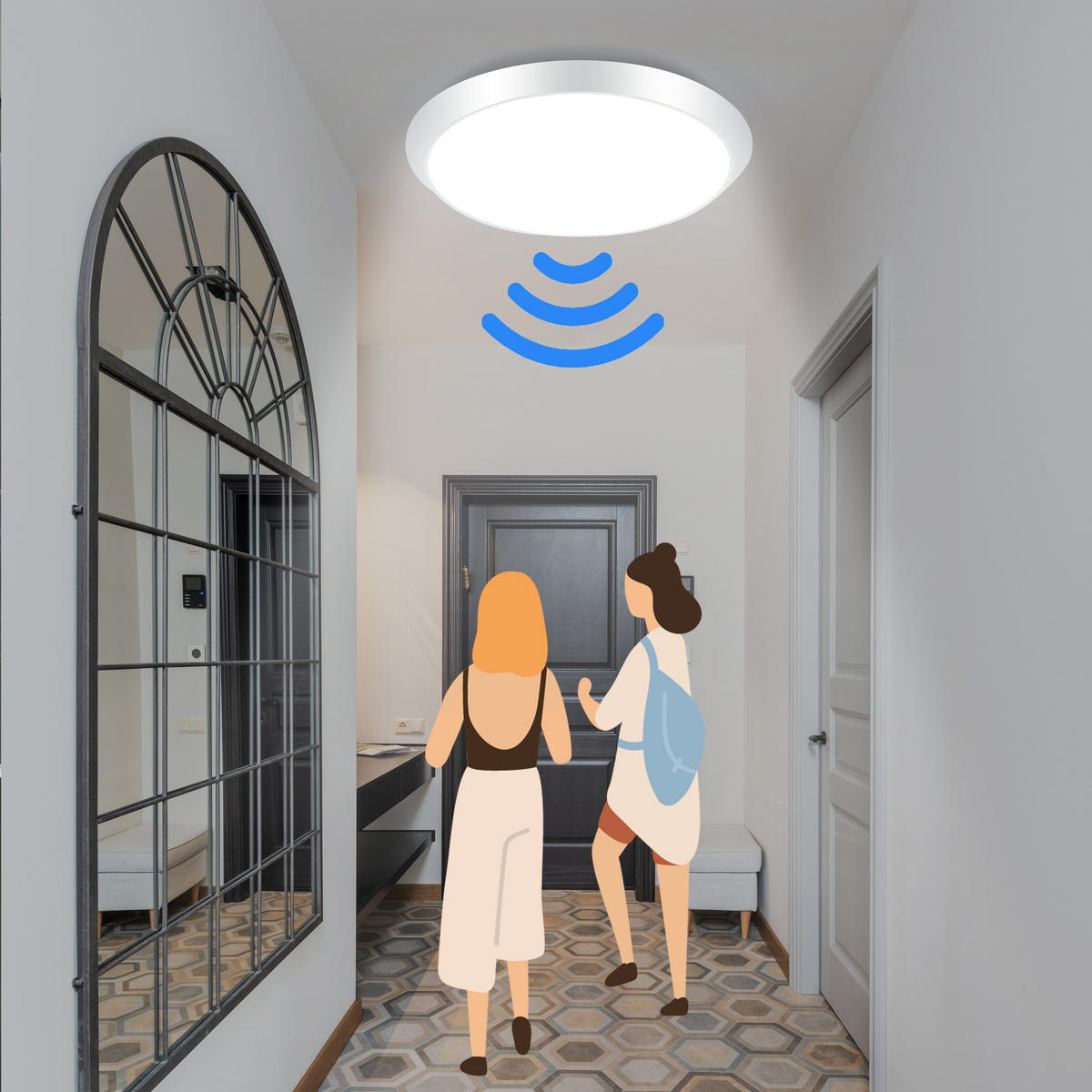 DECKENLEUCHTE Altheara 30/30/6.5 cm - Weiß, Kunststoff (30/30/6.5cm) - ZMH