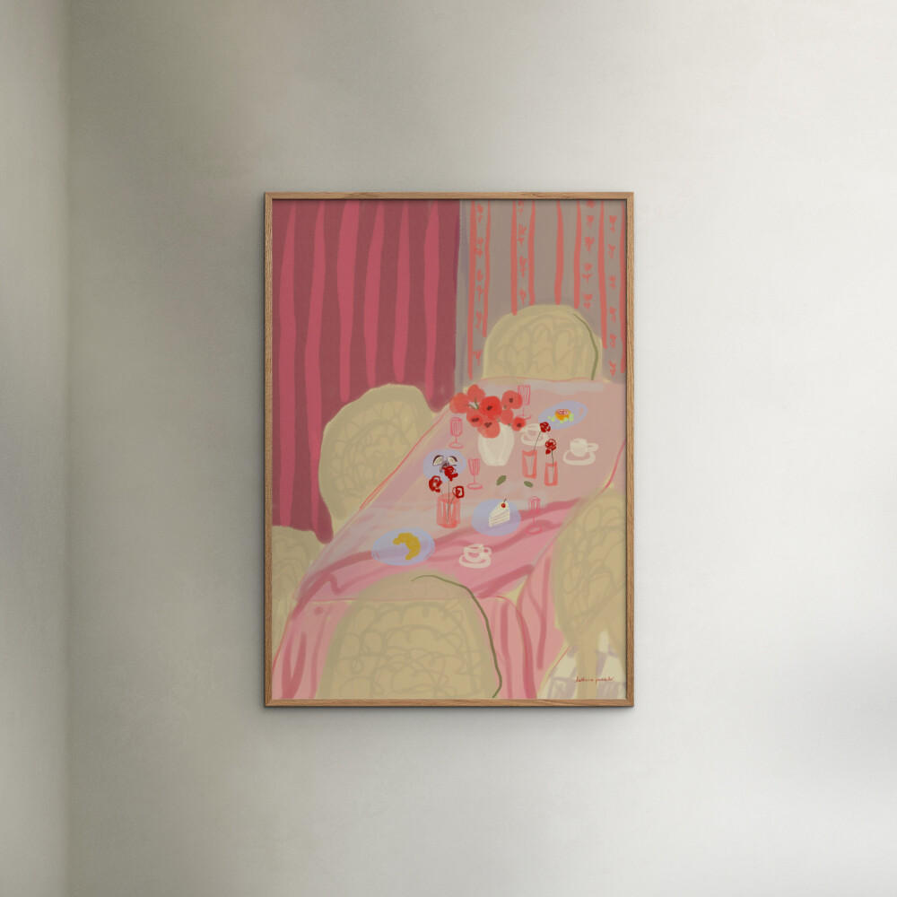 POSTER Katharina Puritscher - Rose Table - Pink, Papier (30/40/0.1cm) - Poster&Frame