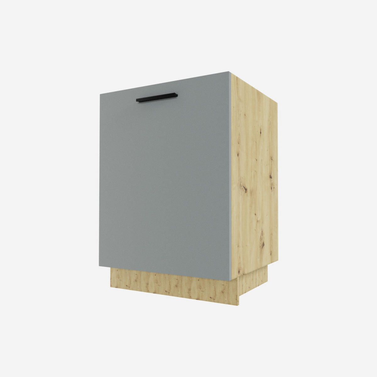 SPÜLENUNTERSCHRANK Bonn D1ZM/60 Dust Grey Matt / Eiche Artisan Matt 60 / 50 / 82cm - Eiche Artisan/Grau, Holz/Holzwerkstoff (60/82/50cm) - Feldmann-Wohnen