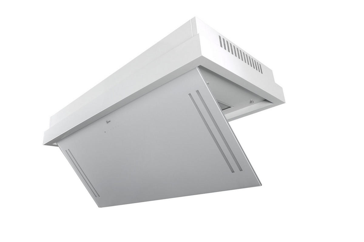 DUNSTABZUGSHAUBE GCH C 343 90 WH + Umluftset, 90 cm Weiß Glas - Weiß, Glas/Metall (90/17/60cm) - Gurari