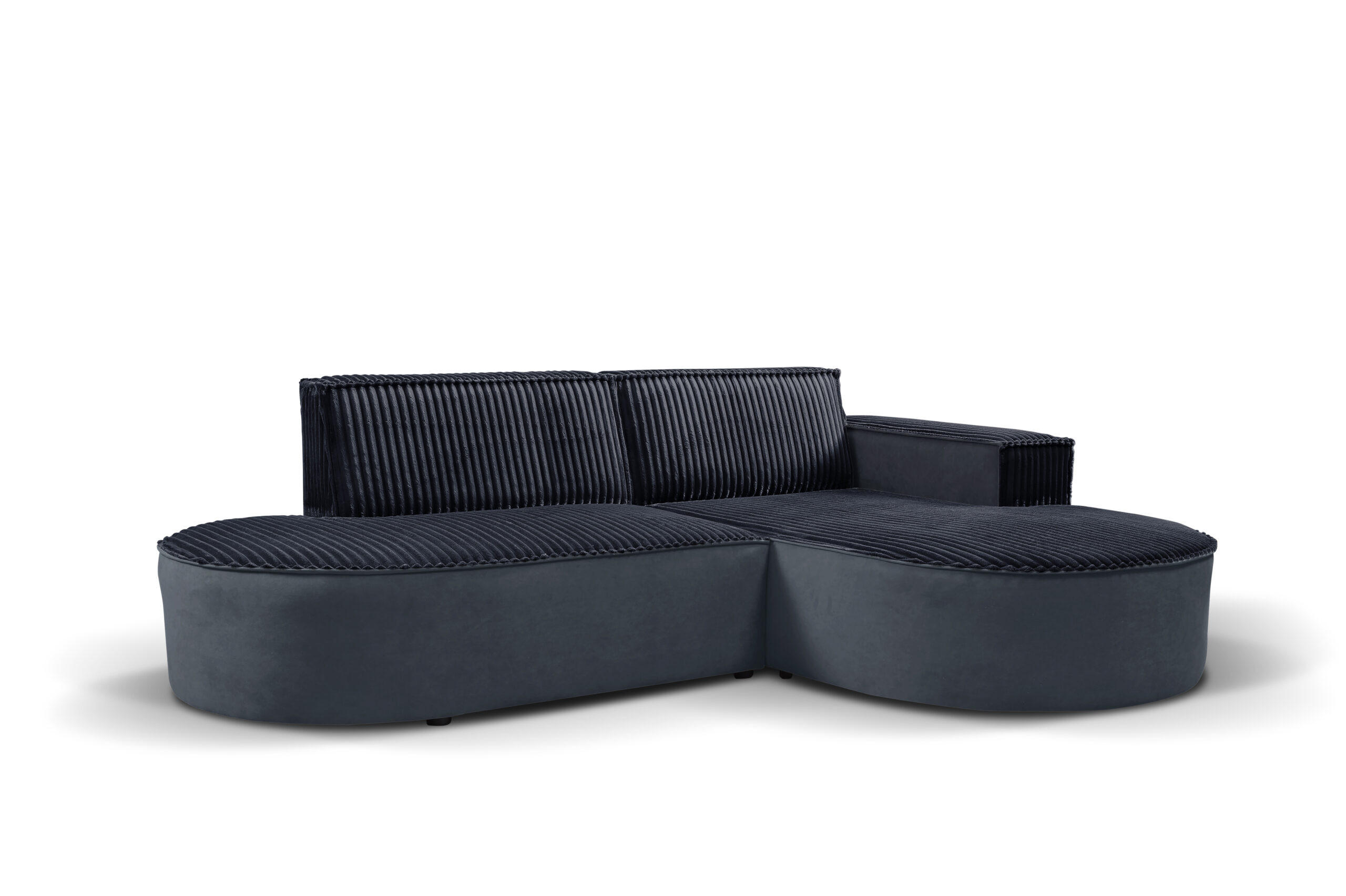 ECKSOFA L-förmiges Modena Soft Schwarz Rechts - Schwarz, Holz (236/165cm) - Kaiser Möbel
