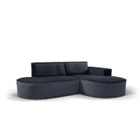 ECKSOFA L-förmiges Modena Soft Schwarz Rechts - Schwarz, Holz (236/165cm) - Kaiser Möbel