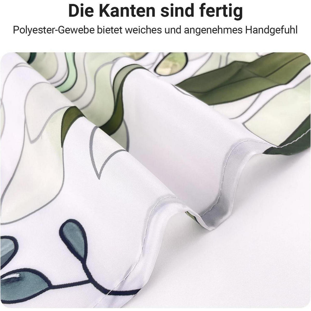 DUSCHVORHANG Grün Blätter 100 x 180 cm - Grün, Textil (100/180cm)