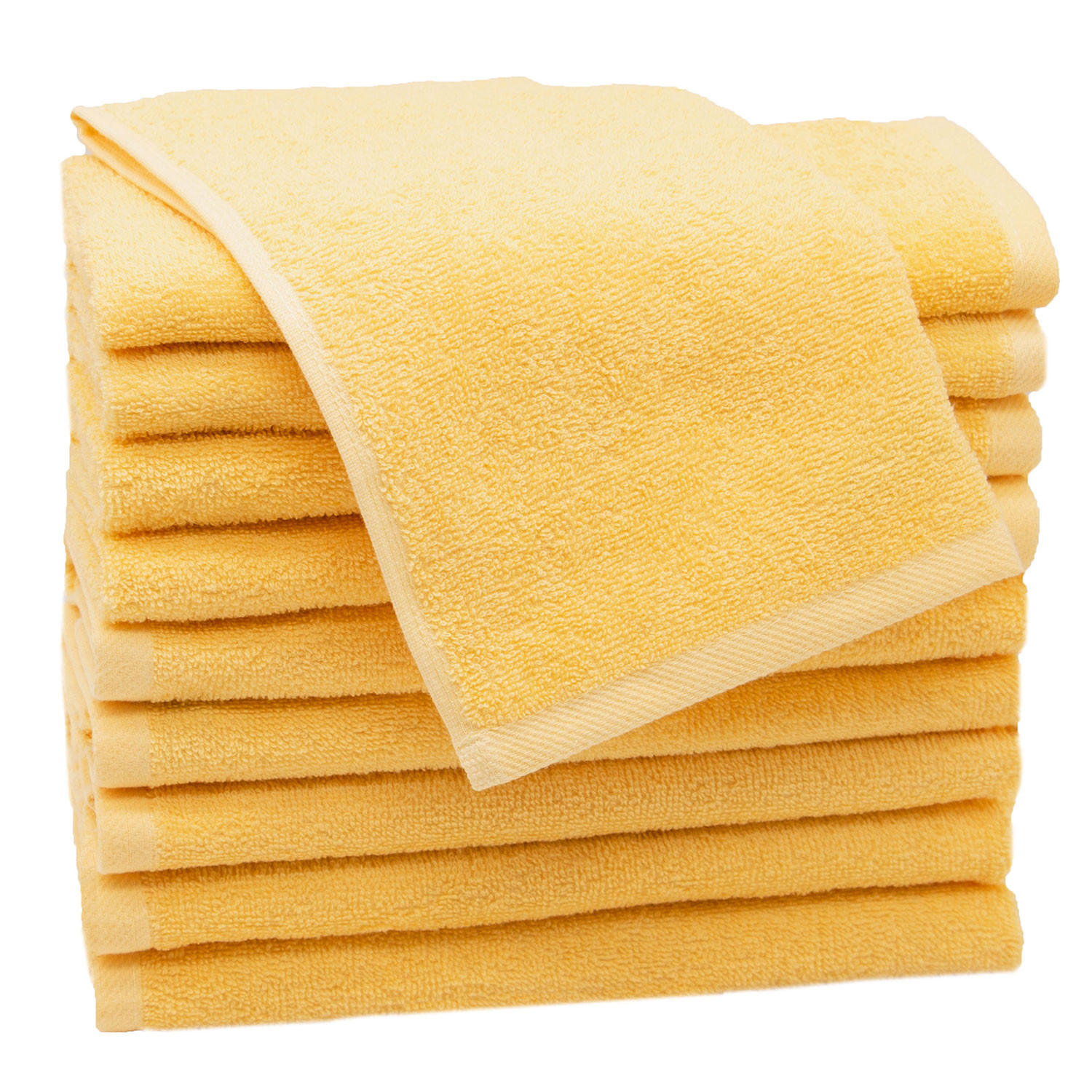 GÄSTETÜCHER, 10er-Set, 30x50 cm, 100% Baumwolle, Gelb - Gelb, Textil (30/50cm) - Zollner