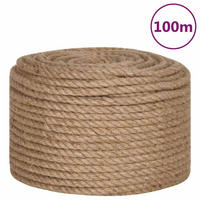 SEIL 100% Jute 10 Mm 100 M - Braun, Naturmaterialien (10000/1/1cm) - vidaXL