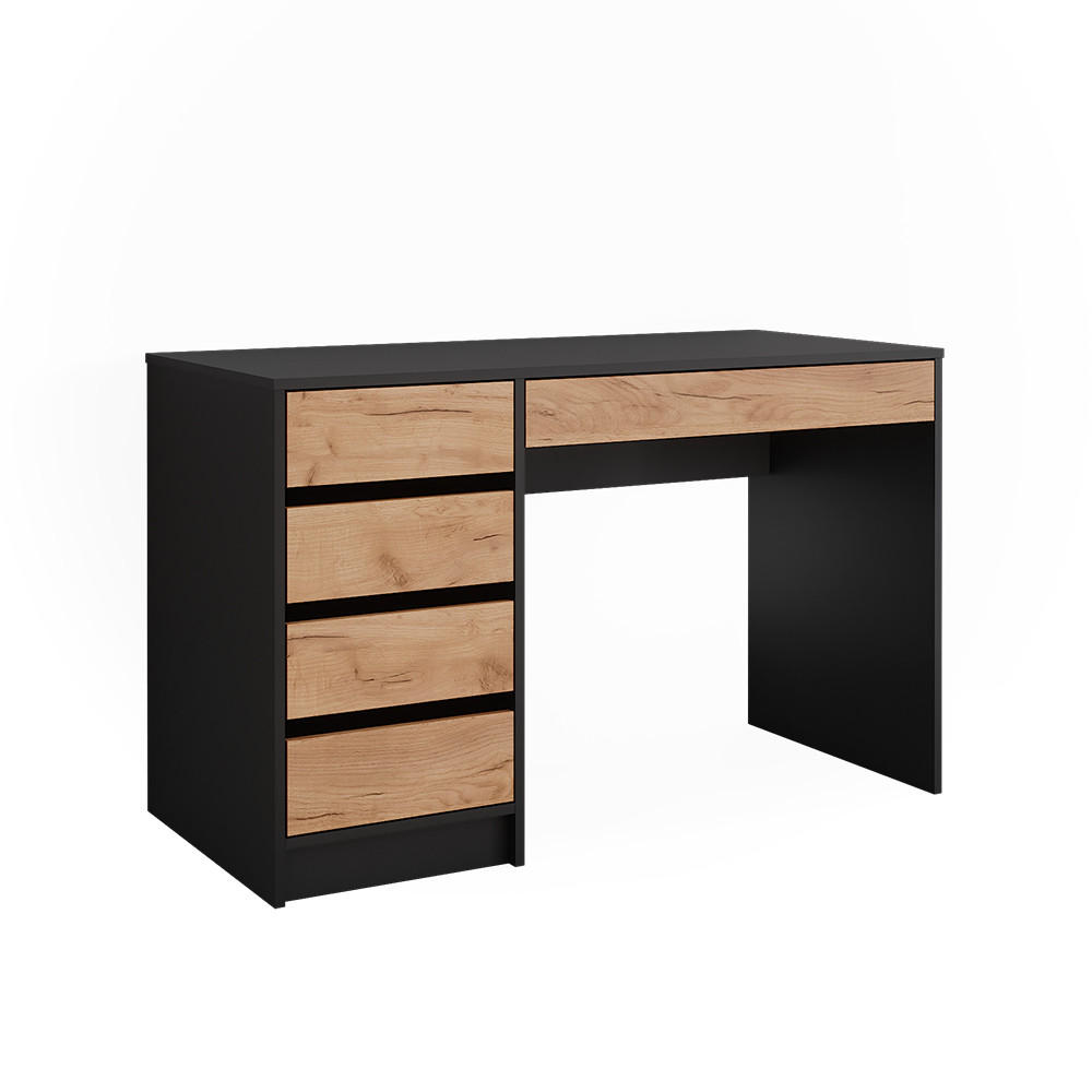 Vicco STŮL Sherry Antracit/zlatý dub 55 x 120 cm se zásuvkami