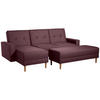 FUNKTIONSSOFA mit Hocker Kattie Flachgewebe burgund - Bordeaux, Kunststoff (144/230cm) - 58aufmkessel