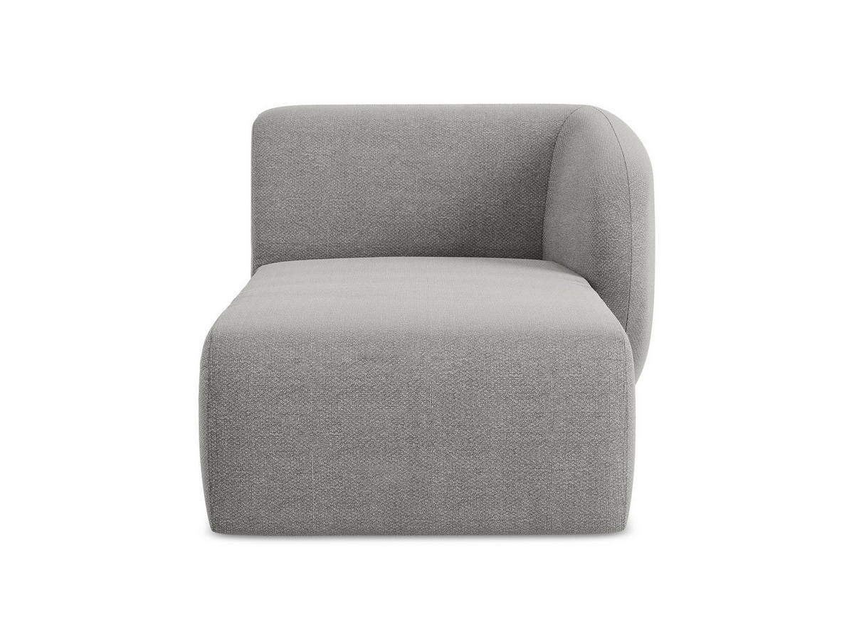 SOFAELEMENT Rechts Bouclé Stoff Grau - Hellgrau/Schwarz, Holzwerkstoff/Kunststoff (91/75/166cm) - Makamii