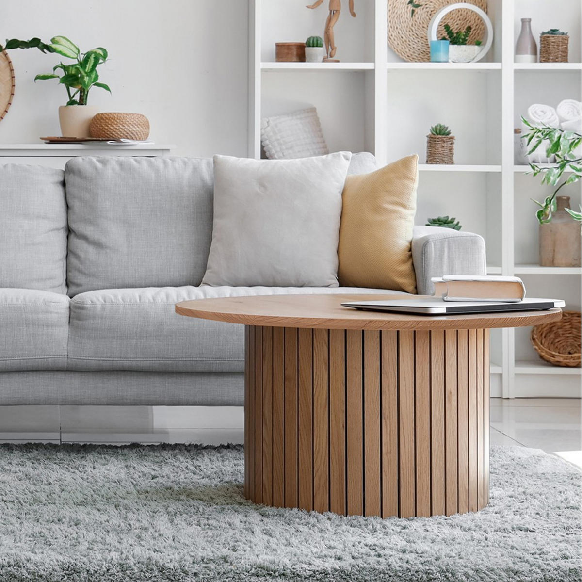 COUCHTISCH BAHIA /Durchmesser 80x h.42cm / Handwerkliche Eiche - Eiche Artisan, Holzwerkstoff (80/80/42cm) - Weber Industries