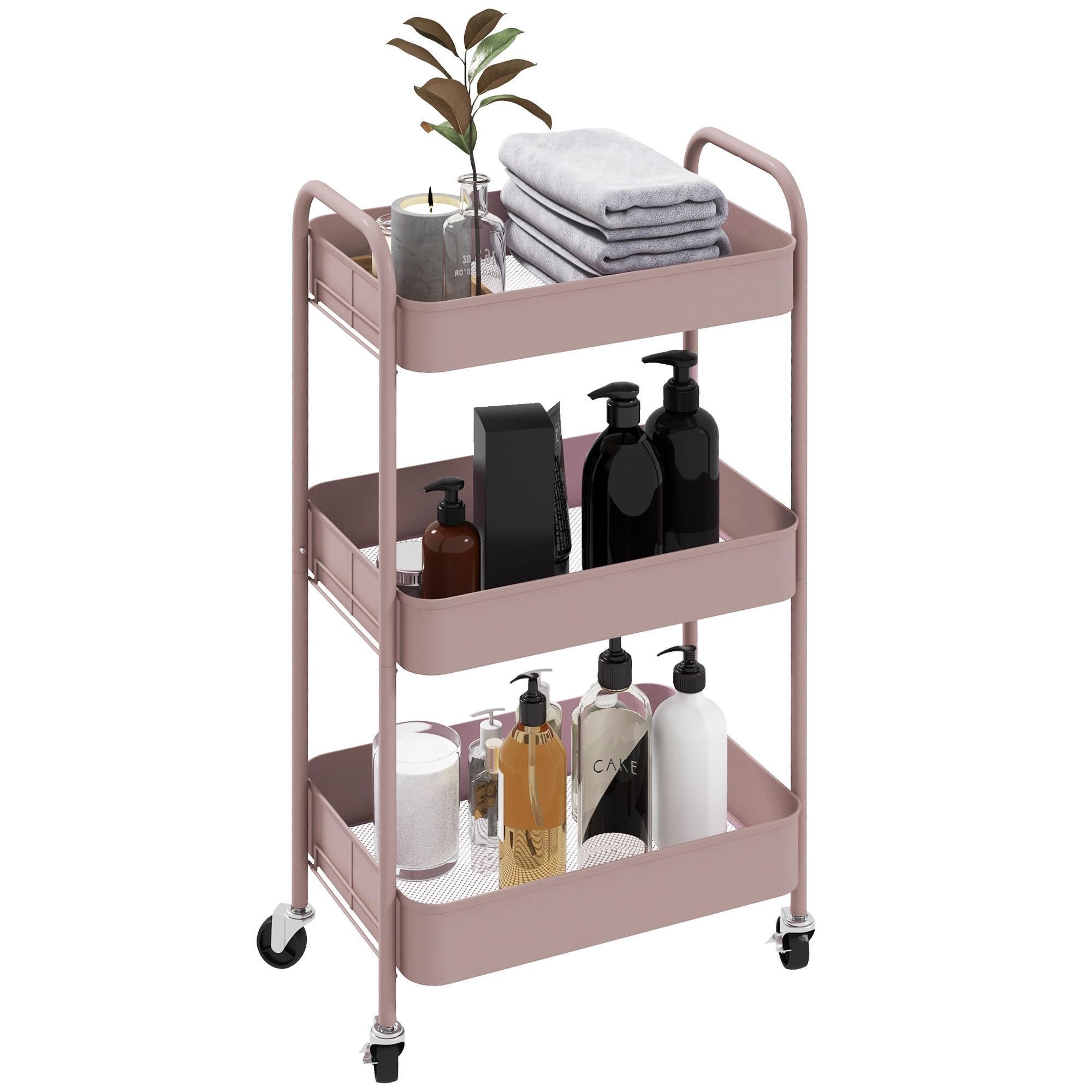 SERVIERWAGEN DE-08505 Rosa - Pink, Metall (30.6/79/45cm) - ComfortXL