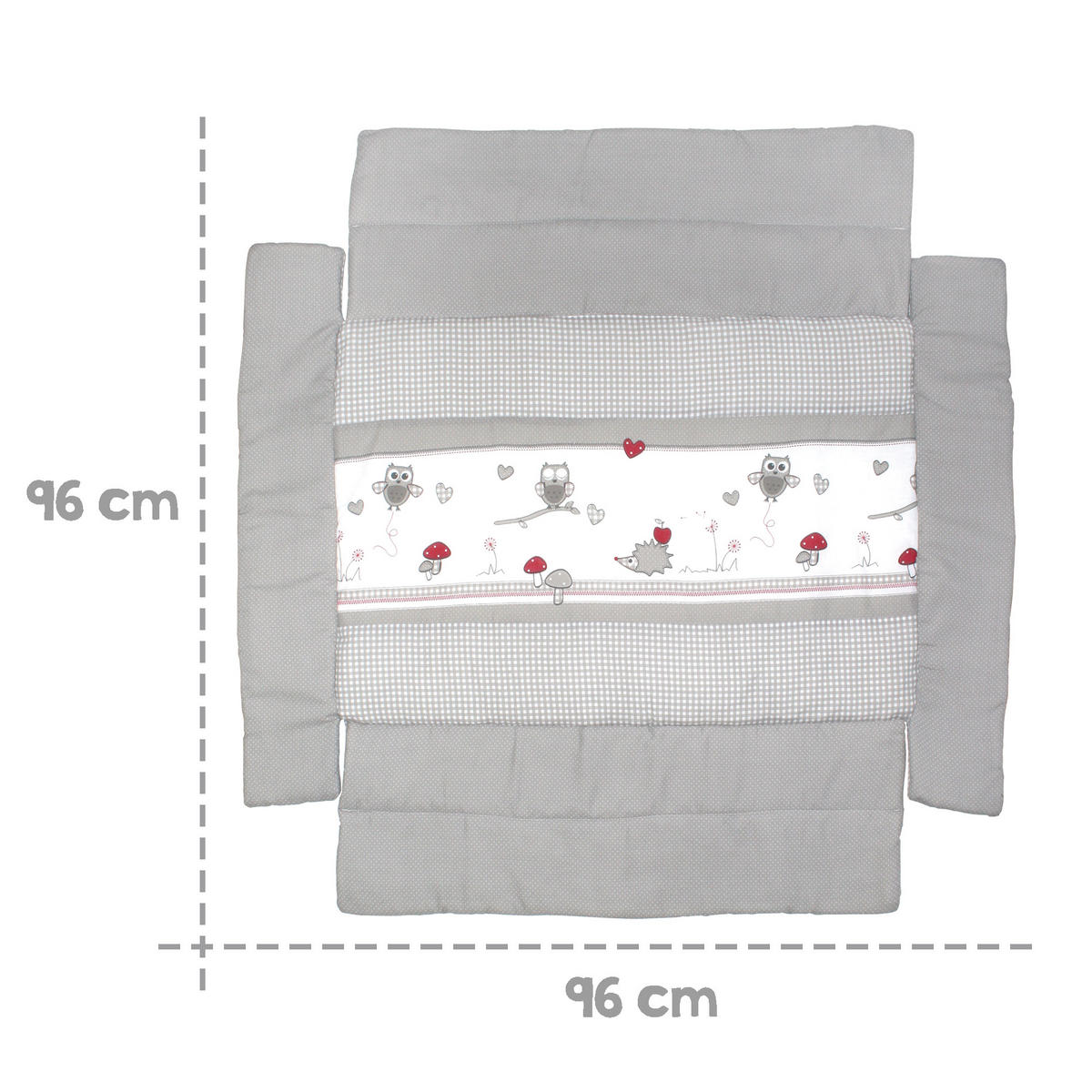 LAUFGITTEREINLAGE , Adam & Eule - Grau, Textil (96/18/96cm) - Roba