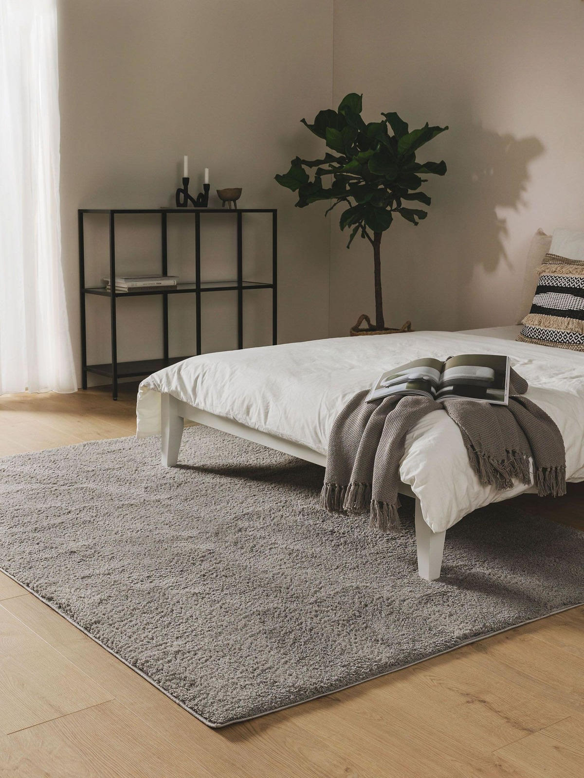 HOCHFLORTEPPICH Soda Grau 80x150 cm - Grau, Textil (80/1cm) - KUNSTLOFT
