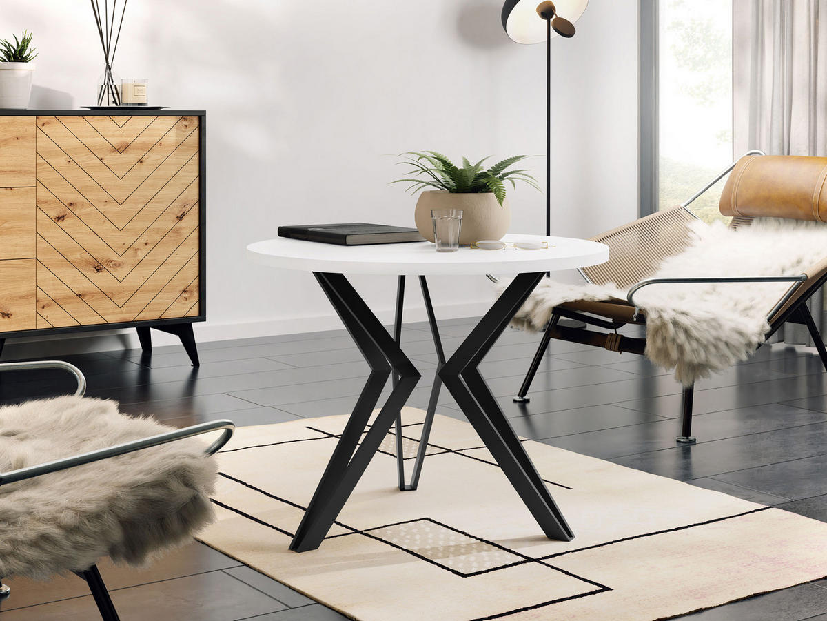 COUCHTISCH STK M13 - Schwarz/Weiß, Metall (67/67/50cm) - MIRJAN24