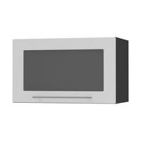 KLAPPHÄNGESCHRANK Kvantum W4BS/60-AV Weiß Matt / Schwarz Matt 60 / 32,5 / 36cm - Schwarz/Weiß, Holz/Holzwerkstoff (60/36/32.5cm) - Feldmann-Wohnen
