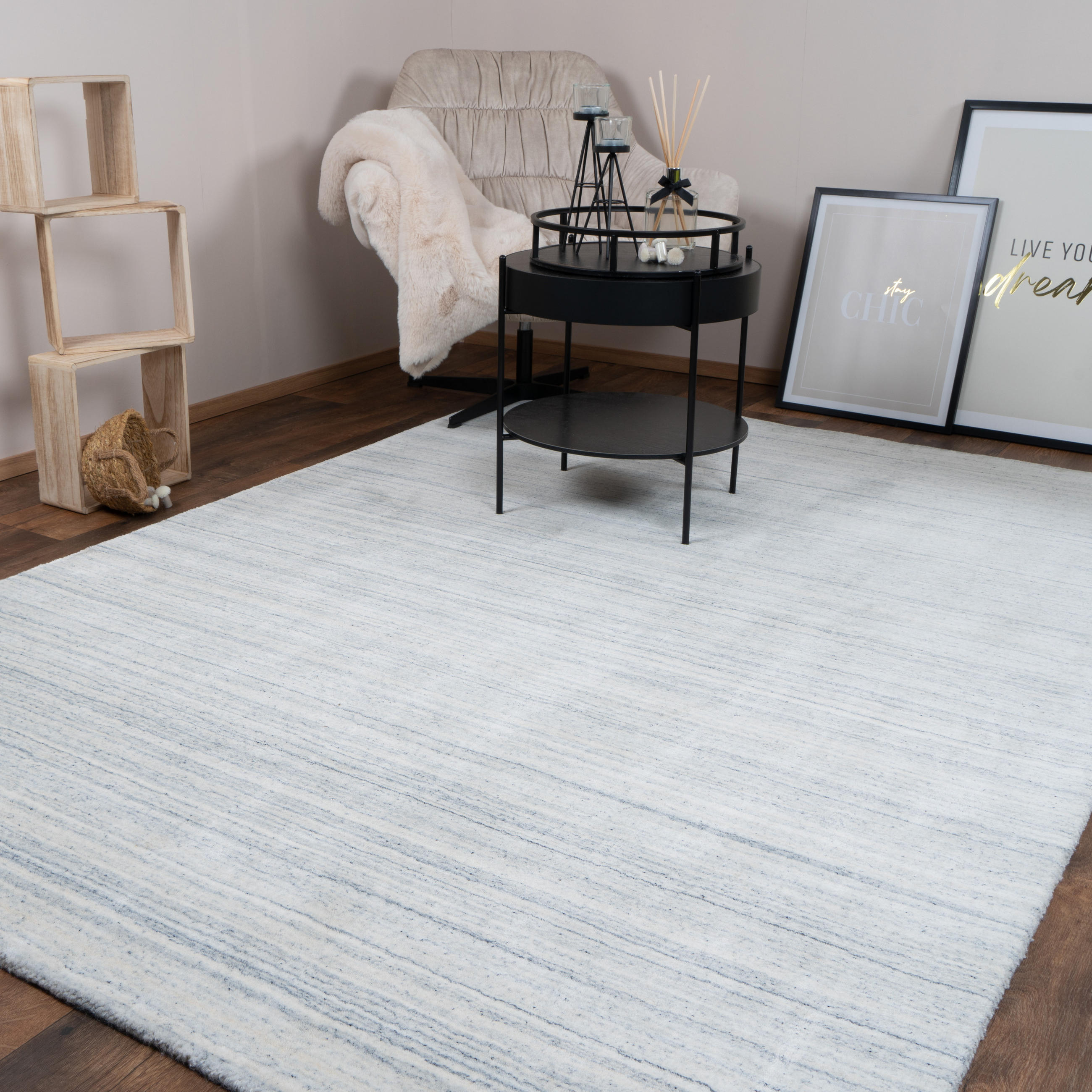 WOLLTEPPICH NATURA 120/170 cm Ivory - Creme, Naturmaterialien (120/170cm) - Consilio Concept