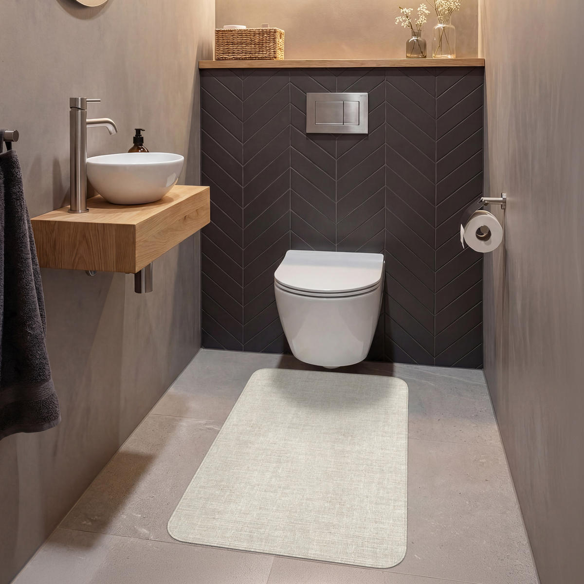 WC PŘEDLOŽKA Povlečení - Textura - Béžová 60x90 cm - béžová, textil/plast (60/1cm) - OnlyWow