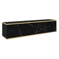 TV-HÄNGEBOARD Mucalma Schwarze Marmoroptik 135 cm - Goldfarben/Schwarz, Holzwerkstoff (135/30/32cm) - Selsey