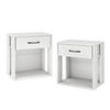 NACHTTISCH Virela Weiß 39 x 41 cm 2er Set - Weiß, Holzwerkstoff (39/41/28cm) - Vicco
