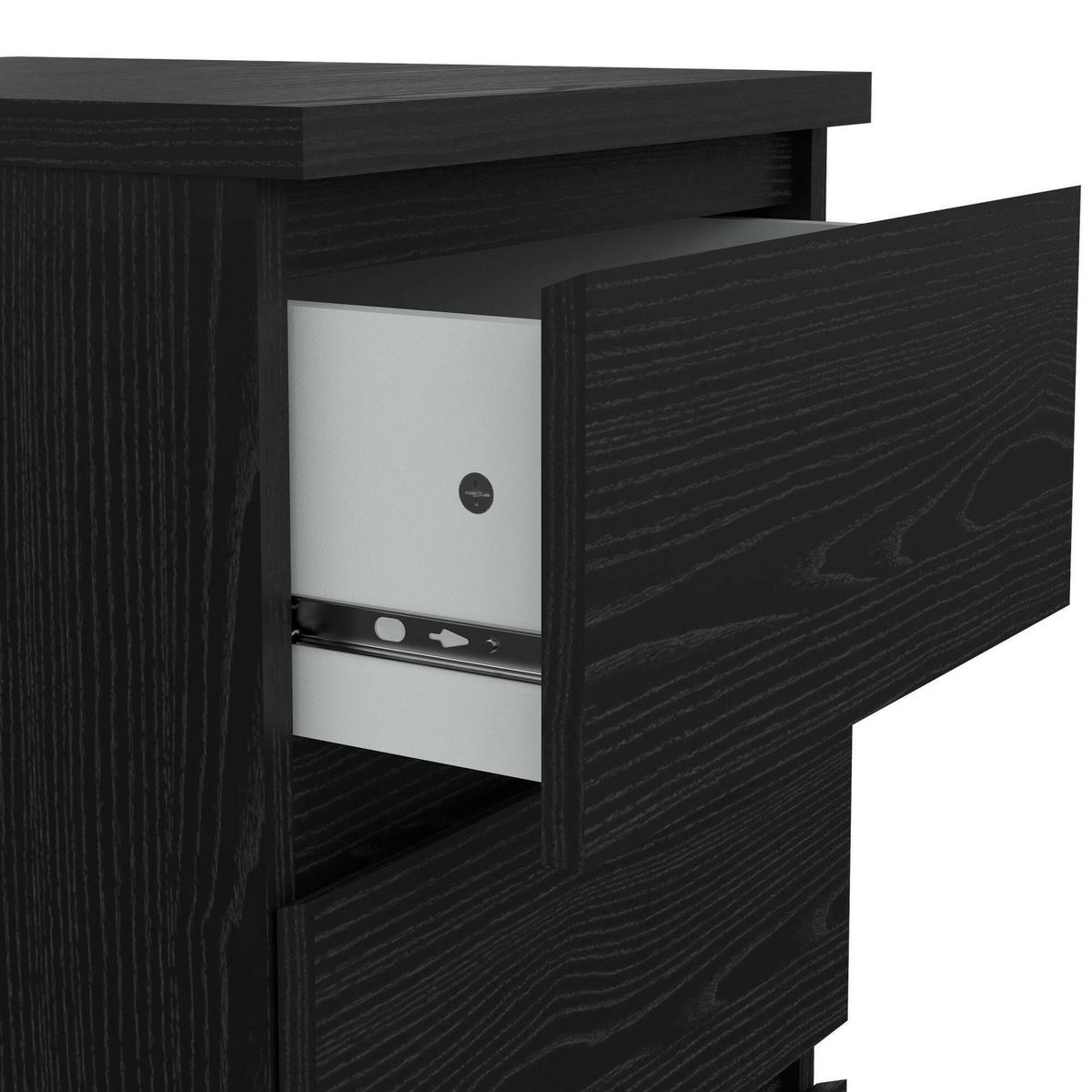 KOMMODE Schwarz 40.4/50/70.1 cm - Schwarz, Holzwerkstoff (50/70.1/40.4cm) - DMORA