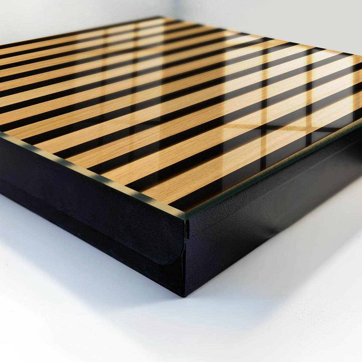SCHLÜSSELBOX Schwarz 30x30 cm- Türöffnung nach rechts - Holzkonstruktion - Braun, Metall (30/30/5cm) - TULUP