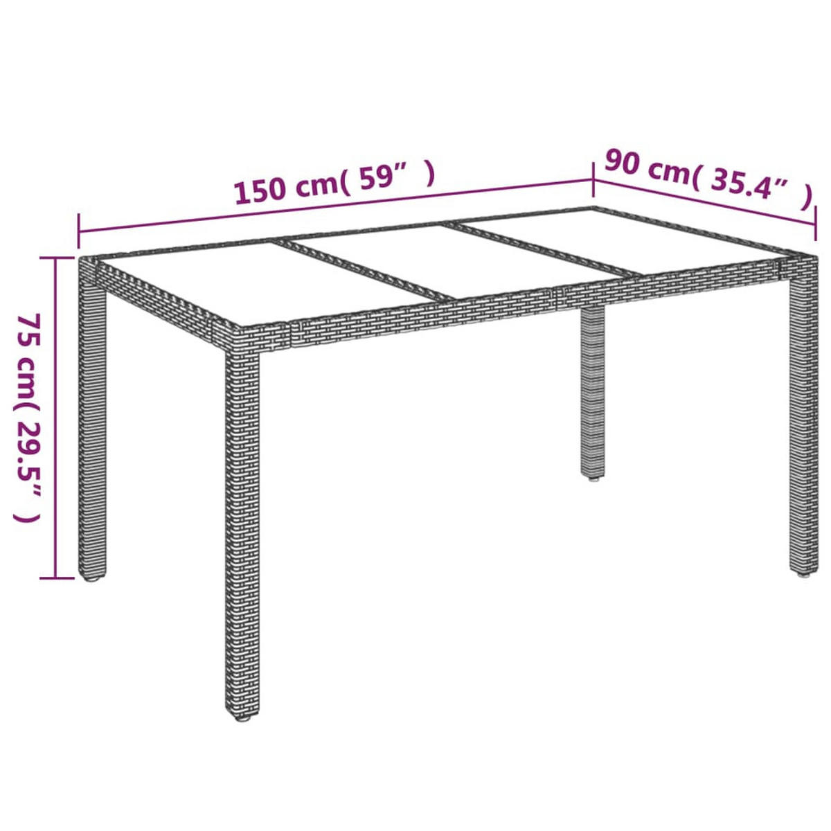 GARTEN-ESSGRUPPE 5Er Set Mit Kissen Schwarz Poly Rattan - Schwarz, Kunststoff - vidaXL