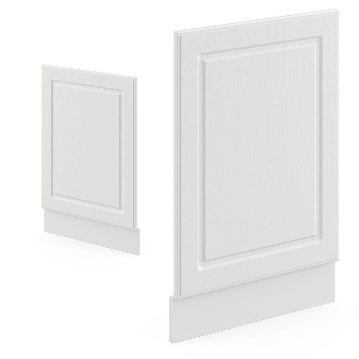 FRONTBLENDE R-Line Weiß Landhaus 45 cm, AP Anthrazit - Creme/Weiß, Holzwerkstoff (45/57.2/1.6cm) - Vicco