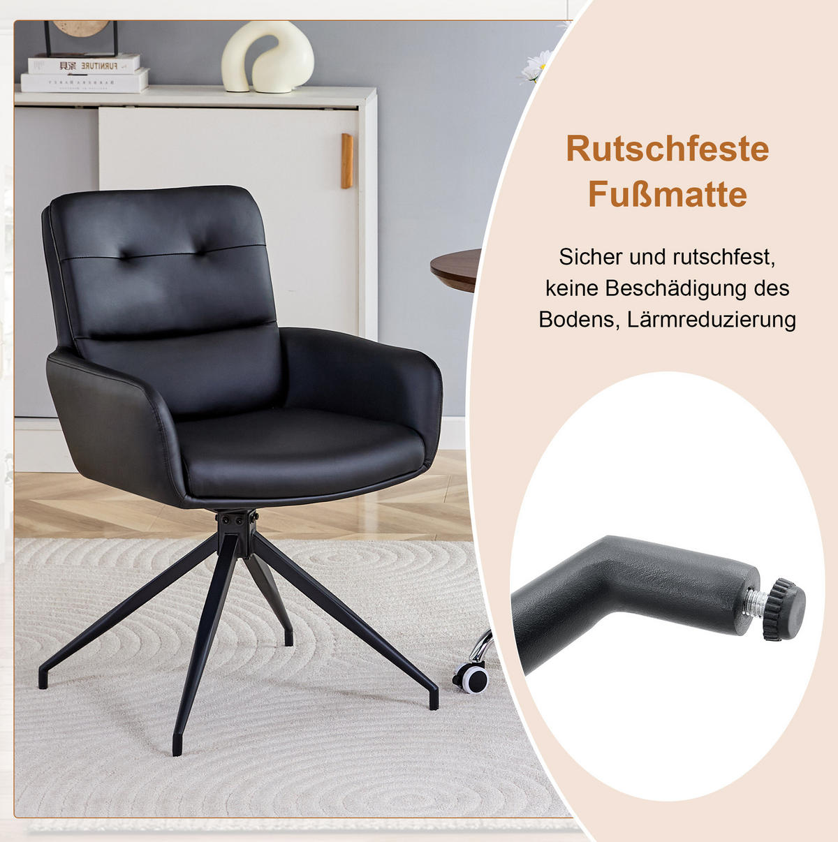 ESSZIMMERGRUPPE 5-tlg. mit Glasplatte Schwarz/Transparent - Schwarz, Metall (85/76/85cm) - Meubliv