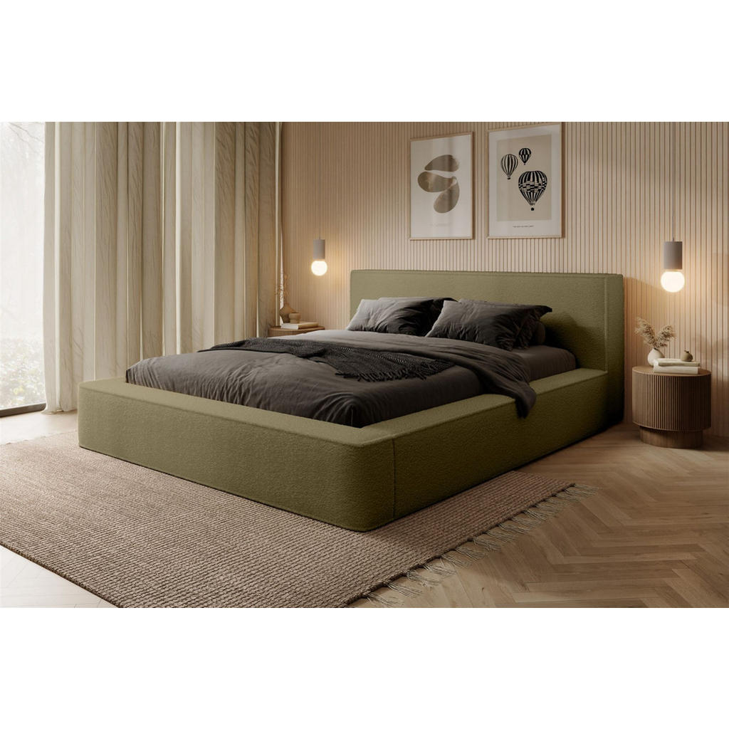 Thumbnail - Fun Möbel Polsterbett, Grün, Textil, 180x200 cm, Schlafzimmer, Betten, Polsterbetten
