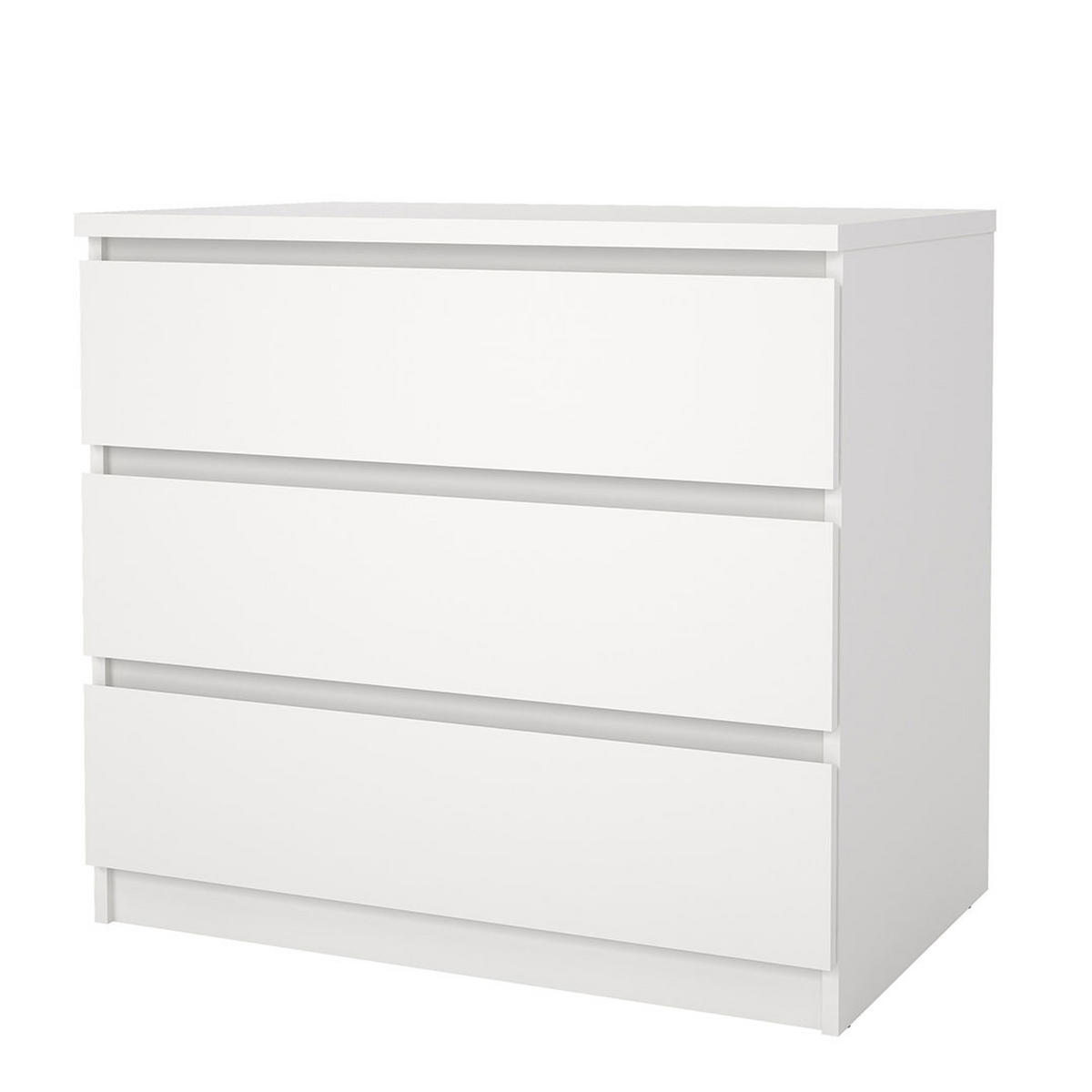 KOMMODE, Naia, Weiß, Holzwerkstoff, 77 x 50 x 71 cm - Weiß, Holzwerkstoff (77/71/50cm) - ebuy24