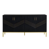 SIDEBOARD Schwarz 160/40/80,5 cm - Schwarz, Holzwerkstoff (160/80.5/40cm) - PANGIVO