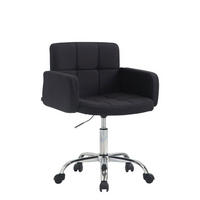 ARBEITSHOCKER Lausanne Stoff schwarz - Schwarz, Metall (60/89/52cm) - TPFLiving