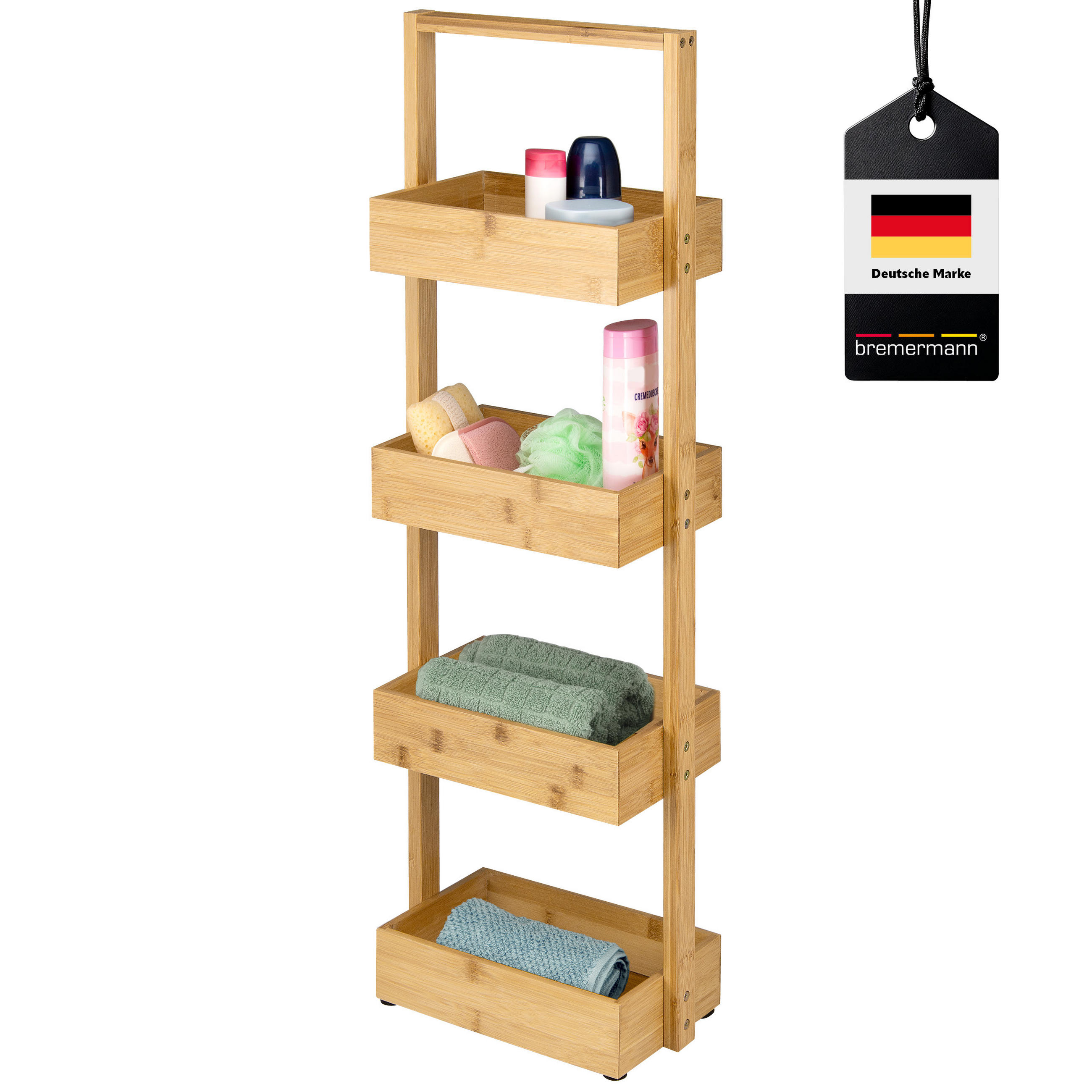 STANDREGAL, Bambus - Braun, Holz (28/88/16cm) - bremermann