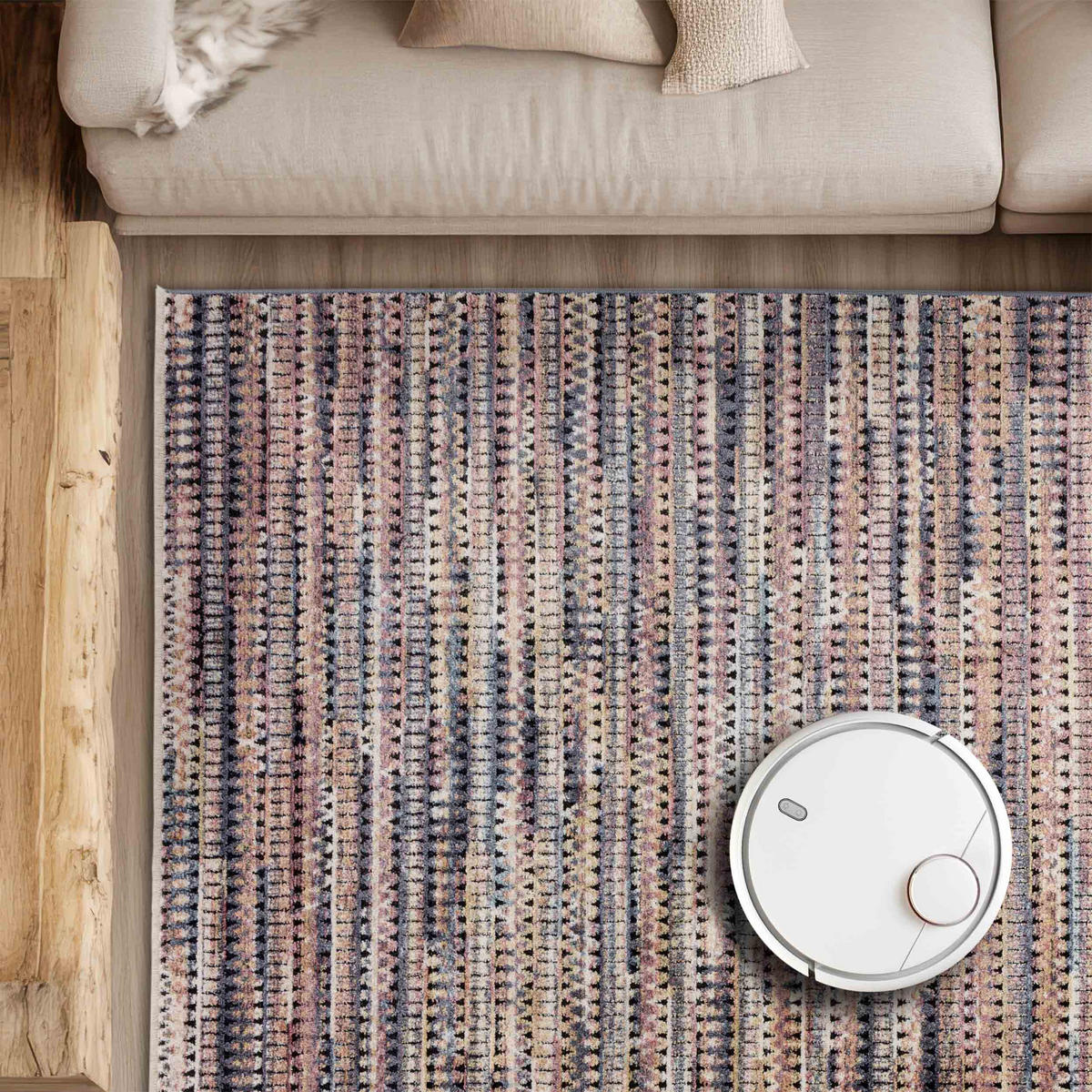 DESIGNTEPPICH ORVIETO - Hellblau, Textil (133/190cm) - Astra