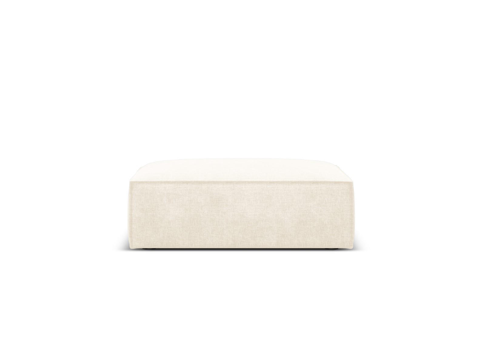 POUF Kaelle aus Chenille-Stoff leichtes beige - Creme, Textil (80/38/100cm) - Micadoni