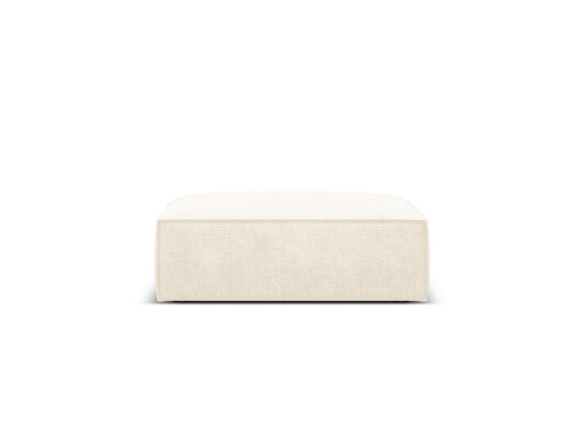 POUF Kaelle aus Chenille-Stoff leichtes beige - Creme, Textil (80/38/100cm) - Micadoni