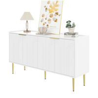 KOMMODE aus MDF 140x38x75cm in Weiß mit Soft-Close & Stauraum - Weiß, Holzwerkstoff (140/75/38cm) - Modfu