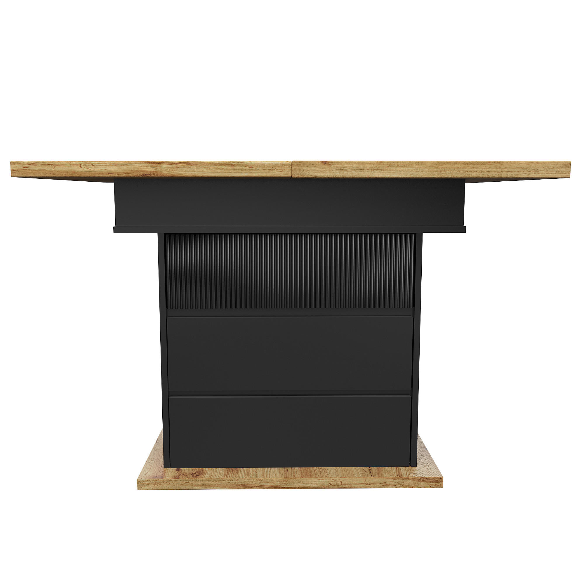AUSZIEHTISCH Schwarz 110-140/80/75 cm - Schwarz, Holz (80/110/75cm) - PANGIVO