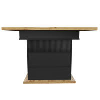 AUSZIEHTISCH Schwarz 110-140/80/75 cm - Schwarz, Holz (80/110/75cm) - PANGIVO