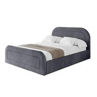POLSTERBETT mit Bettkasten, Fußteil und Lattenrost, Boxbett mit Matratze H3/H4 - LERAY-Z 180x200 Dunkelgrau - Dunkelgrau, Holzwerkstoff/Textil (180/200cm) - ALTDECOR