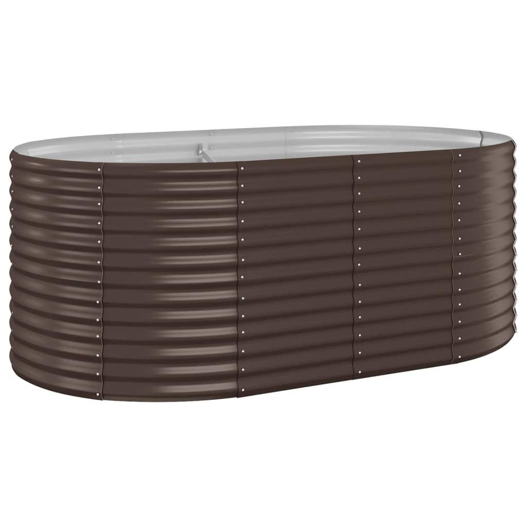 HOCHBEET Pulverbeschichteter Stahl 175x100x68 cm Braun - Braun, Metall (175/68/100cm)