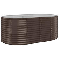 HOCHBEET Pulverbeschichteter Stahl 175x100x68 cm Braun - Braun, Metall (175/68/100cm)