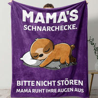 KUSCHELDECKE Mama Lila - Lila, Textil (127/152.4cm)
