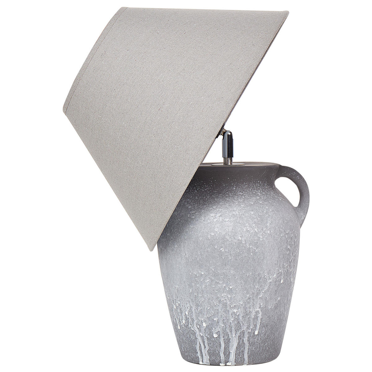 TISCHLEUCHTE Grau/Beige Agefet - Beige/Grau, Keramik (35/35/49cm) - Beliani
